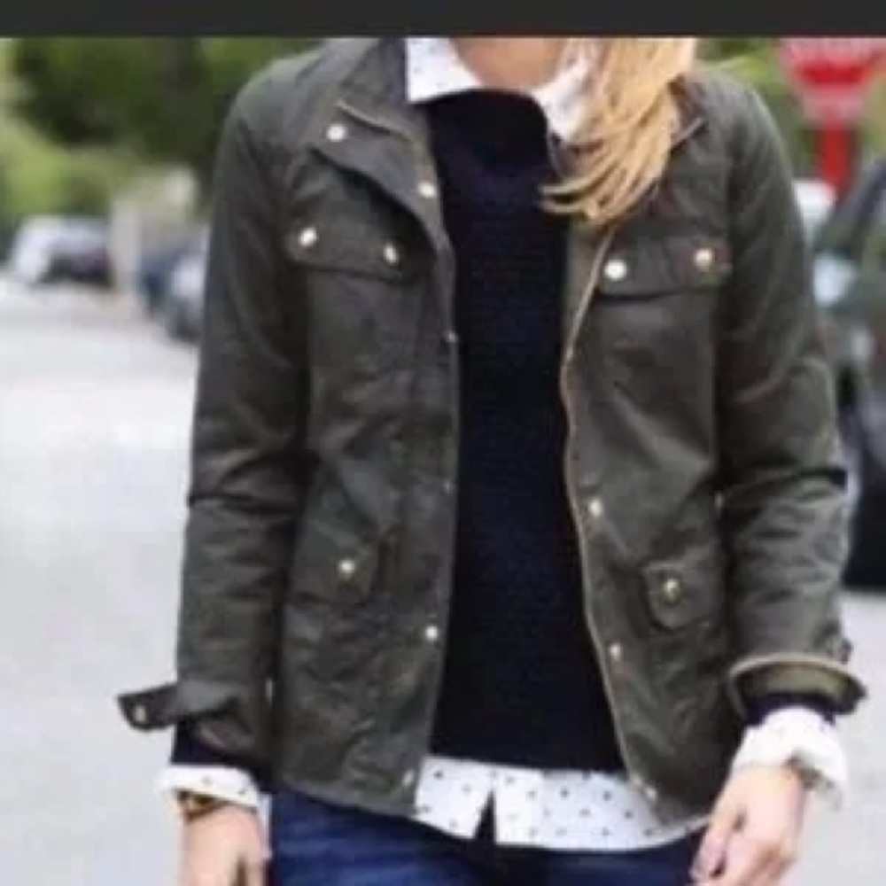 J.Crew Relaxed Boyfriend Field Jacket Camo Green Gray Medium